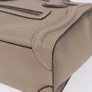 CELINE Luggage Nano Hand Bag Leather 2way Beige Auth 198753V-17