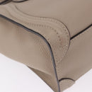 CELINE Luggage Nano Hand Bag Leather 2way Beige Auth 198753V-18