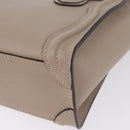 CELINE Luggage Nano Hand Bag Leather 2way Beige Auth 198753V-19