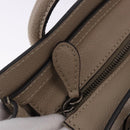 CELINE Luggage Nano Hand Bag Leather 2way Beige Auth 198753V-9