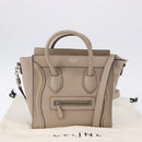 CELINE Luggage Nano Hand Bag Leather 2way Beige Auth 198753V-12