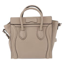 CELINE Luggage Nano Hand Bag Leather 2way Beige Auth 198753V-2