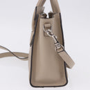 CELINE Luggage Nano Hand Bag Leather 2way Beige Auth 198753V-4