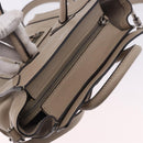 CELINE Luggage Nano Hand Bag Leather 2way Beige Auth 198753V-6