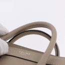 CELINE Luggage Nano Hand Bag Leather 2way Beige Auth 198753V-14