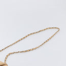 CHANEL Mini Matelasse Chain Shoulder Bag Lamb Skin Beige Gold CC Auth 198755SAM-15