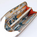 HERMES Azap Long Silk Inn Long Wallet Leather Beige Silver Auth 198757A-9