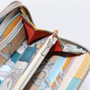 HERMES Azap Long Silk Inn Long Wallet Leather Beige Silver Auth 198757A-19