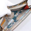 HERMES Azap Long Silk Inn Long Wallet Leather Beige Silver Auth 198757A-21