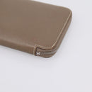 HERMES Azap Long Silk Inn Long Wallet Leather Beige Silver Auth 198757A-7