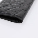 CHANEL Icon line Long Wallet Patent leather Black CC Auth 198760-15