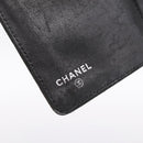 CHANEL Icon line Long Wallet Patent leather Black CC Auth 198760-17