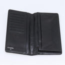 CHANEL Icon line Long Wallet Patent leather Black CC Auth 198760-8