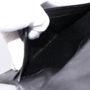CHANEL Icon line Long Wallet Patent leather Black CC Auth 198760-20