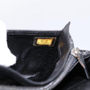 CHANEL Icon line Long Wallet Patent leather Black CC Auth 198760-12