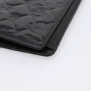 CHANEL Icon line Long Wallet Patent leather Black CC Auth 198760-7