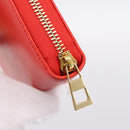 LOEWE Long Wallet Leather Red Gold Auth 198761M-8
