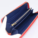 LOEWE Long Wallet Leather Red Gold Auth 198761M-9