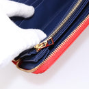 LOEWE Long Wallet Leather Red Gold Auth 198761M-20