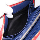 LOEWE Long Wallet Leather Red Gold Auth 198761M-24