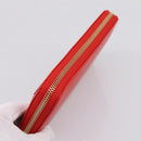 LOEWE Long Wallet Leather Red Gold Auth 198761M-5