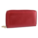 GUCCI Long Wallet Patent Leather Red Gold 308005 Auth 198762A-1