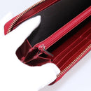 GUCCI Long Wallet Patent Leather Red Gold 308005 Auth 198762A-10