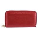 GUCCI Long Wallet Patent Leather Red Gold 308005 Auth 198762A-13
