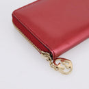 GUCCI Long Wallet Patent Leather Red Gold 308005 Auth 198762A-14