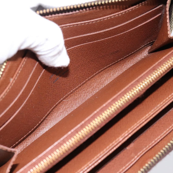 LOUIS VUITTON Monogram Zippy Wallet Long Wallet M42616 LV Auth 198765