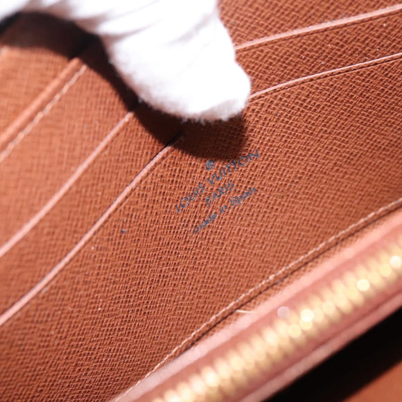 LOUIS VUITTON Monogram Zippy Wallet Long Wallet M42616 LV Auth 198765