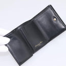 Christian Dior Compact Wallet Leather Black Gold Auth 198767A-9
