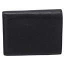 Christian Dior Compact Wallet Leather Black Gold Auth 198767A-2