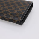 CELINE Macadam Canvas Long Wallet PVC Leather Gold Black Auth 198768V-15