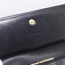 CELINE Macadam Canvas Long Wallet PVC Leather Gold Black Auth 198768V-17
