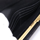 CELINE Macadam Canvas Long Wallet PVC Leather Gold Black Auth 198768V-9