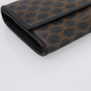 CELINE Macadam Canvas Long Wallet PVC Leather Gold Black Auth 198768V-14
