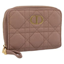 Christian Dior Canage Scarlet Wallet Lamb Skin Pink Auth 198778M-1
