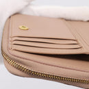 Christian Dior Canage Scarlet Wallet Lamb Skin Pink Auth 198778M-18