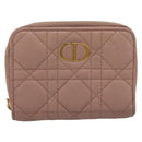 Christian Dior Canage Scarlet Wallet Lamb Skin Pink Auth 198778M-2