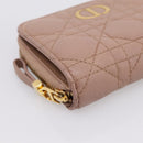 Christian Dior Canage Scarlet Wallet Lamb Skin Pink Auth 198778M-9