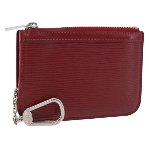 LOUIS VUITTON Epi Pochette Cles Coin Purse Ruby LV Auth 198779A