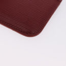 LOUIS VUITTON Epi Pochette Cles Coin Purse Ruby LV Auth 198779A-14