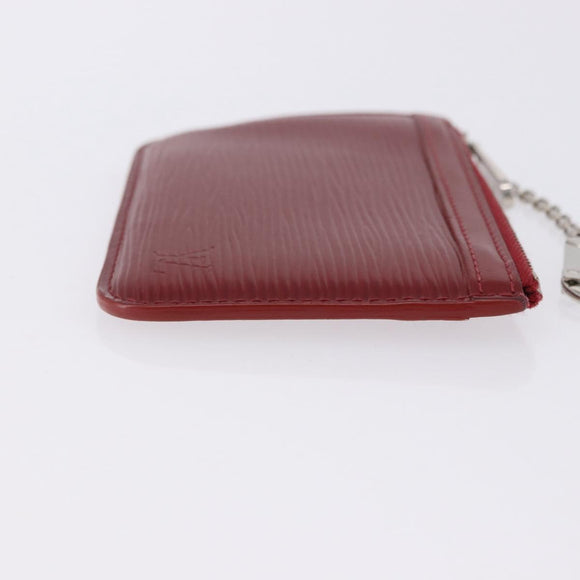 LOUIS VUITTON Epi Pochette Cles Coin Purse Ruby LV Auth 198779A