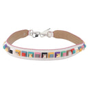 FENDI Strap You Shoulder Strap Leather White Silver Auth 198780M-3