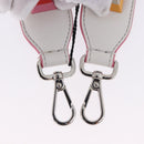 FENDI Strap You Shoulder Strap Leather White Silver Auth 198780M-6