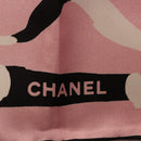 CHANEL Scarf Silk Pink CC Auth 198781V-11