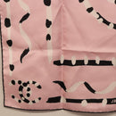 CHANEL Scarf Silk Pink CC Auth 198781V-19