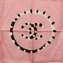 CHANEL Scarf Silk Pink CC Auth 198781V-6