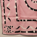 CHANEL Scarf Silk Pink CC Auth 198781V-8